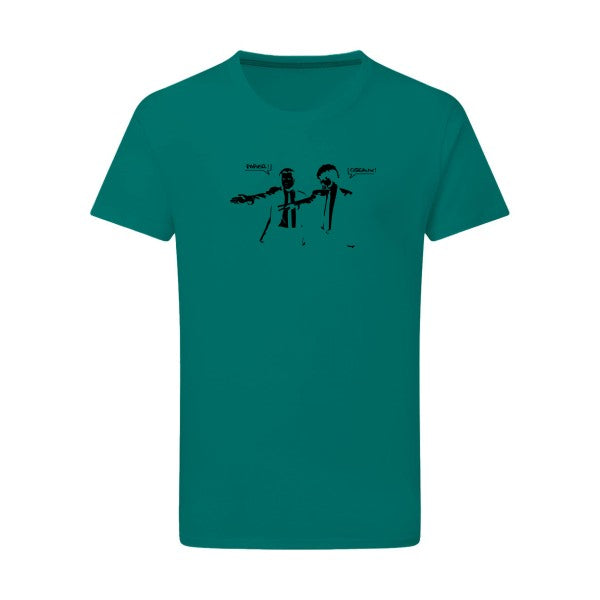 Papier Ciseaux noir -Flex noir sur T-shirt SG  Emerald Green  2XL