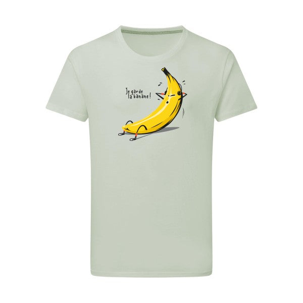 T-shirt homme Je garde la banane - T-shirt rigolo avec un message fruité Pastel Macchiato 2XL