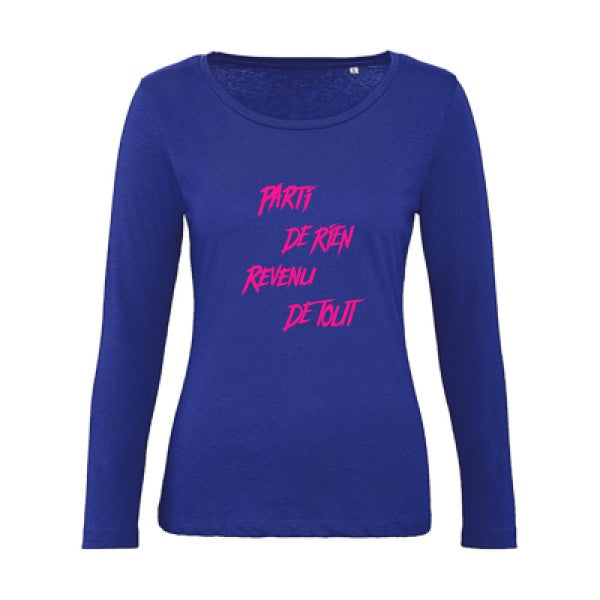 Parti de rien Rose Fluo |   T shirt manches longues femme|100% bio