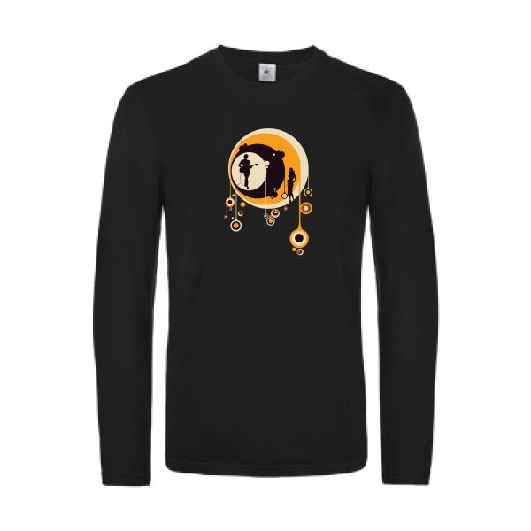 70-s-t-shirt-manches-longues-original-humour -Black