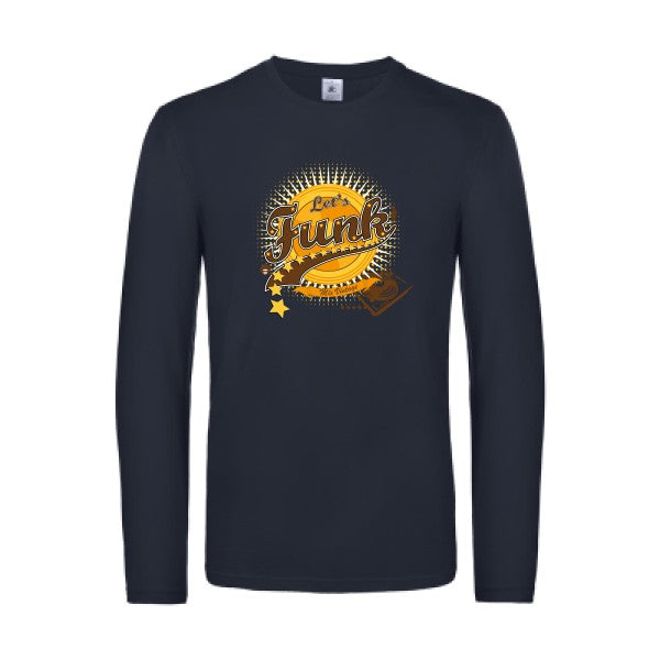 let-s-funk-!-t-shirt-manches-longues-original-humour -Navy