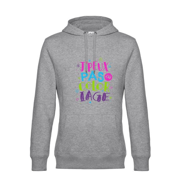 J-peux-pas-j-ai-coloriage- Sweat à capuche original Heather Grey - RueDuTeeshirt