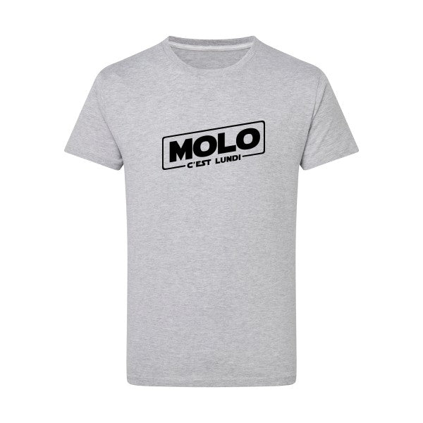 Molo c'est lundi noir -Flex noir sur T-shirt SG  Light Oxford  5XL