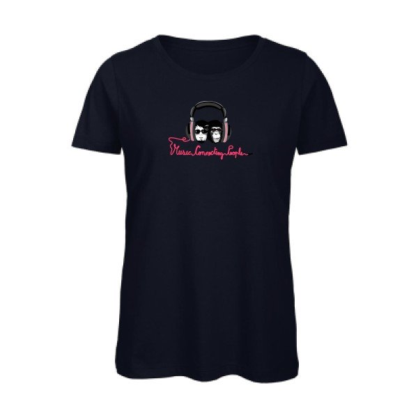 Music-Connecting-People- - t-shirt original femme Navy