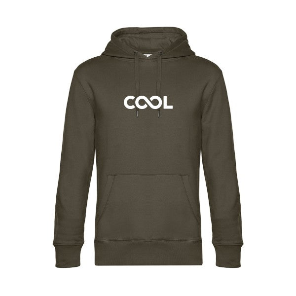 Infiniment-cool sweat shirt original Khaki flex Blanc impression Face