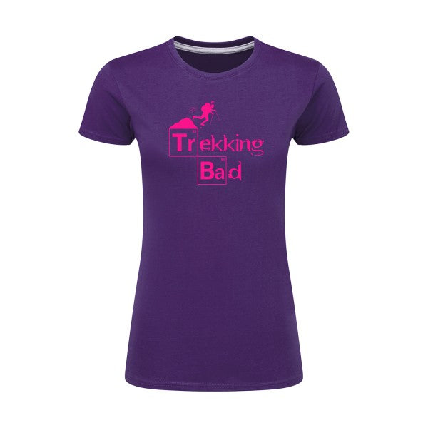 Trekking bad | Rose Fluo |T shirt original femme|SG