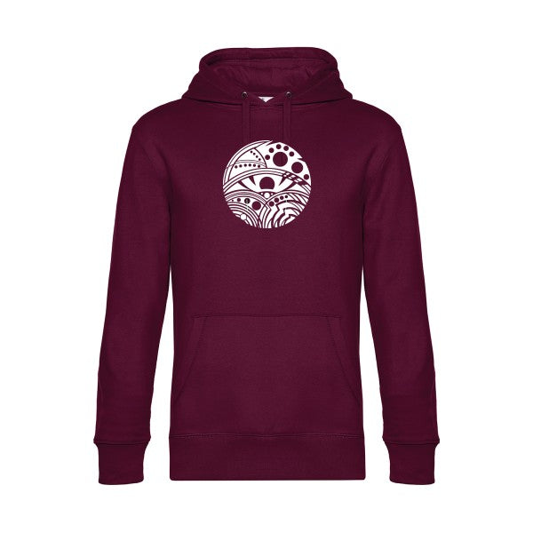 Eye sweat shirt original Burgundy flex Blanc impression Face