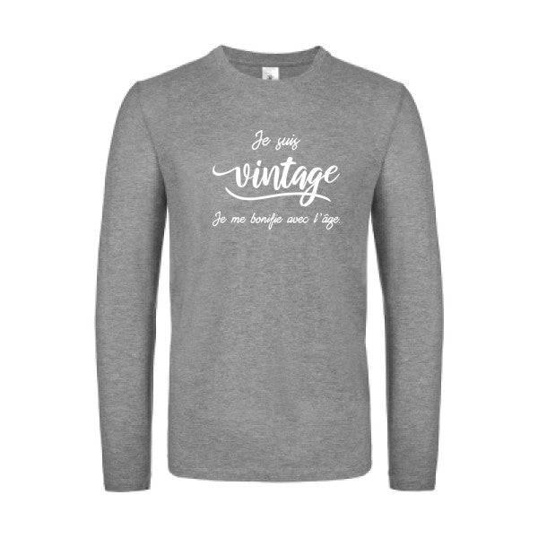 Je suis vintage  Blanc B&C - E150 LSL T-shirt manches longues léger