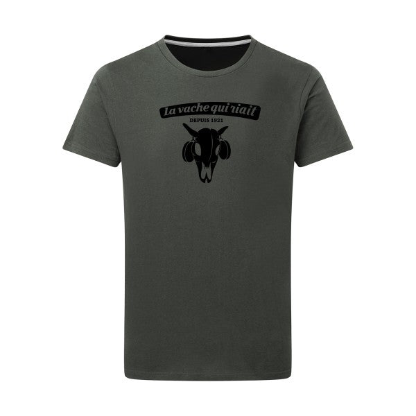 vache qui riait noir -Flex noir sur T-shirt SG  Charcoal  5XL