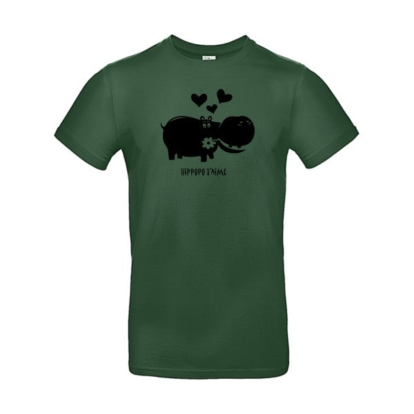 Hippopo t'aimeFlex noir - E190 T-shirt|Bottle Green||2XL