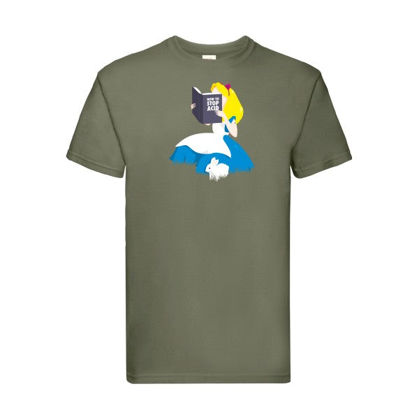 Back from wonderland Fruit of the loom 205 g/m² T-shirt/ classic olive