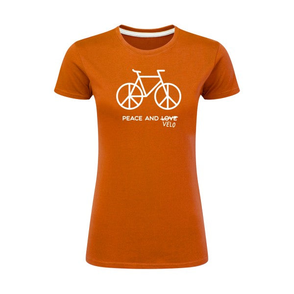 Peace and vélo Blanc |T shirt original femme|SG