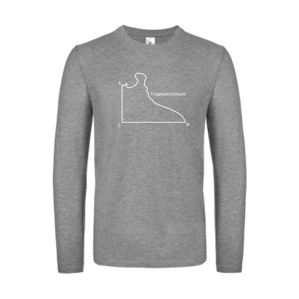 Hippopotenuse Blanc B&C - E150 LSL T-shirt manches longues léger