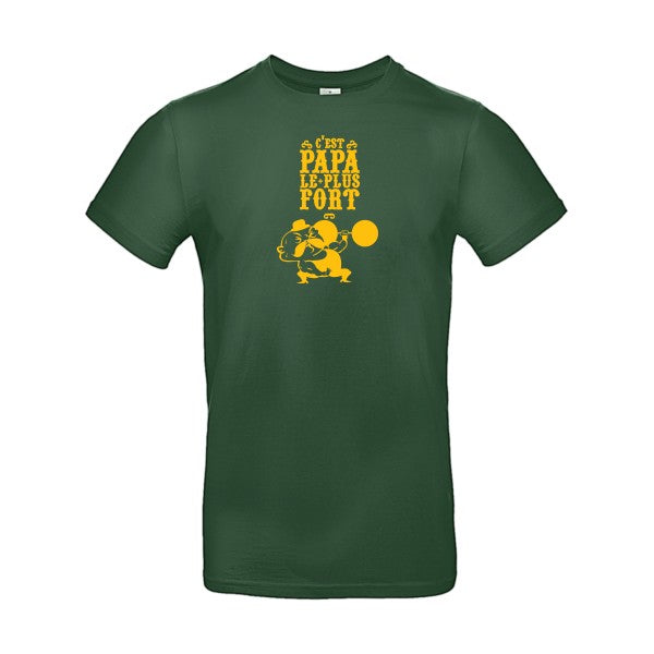 C'est qui le plus fort ?Flex jaune or - E190 T-shirt|Bottle Green||2XL