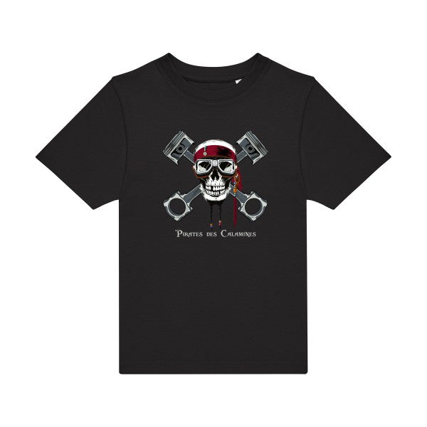 t-shirt humour enfant -Pirates-des-Calamines- couleur  Black
