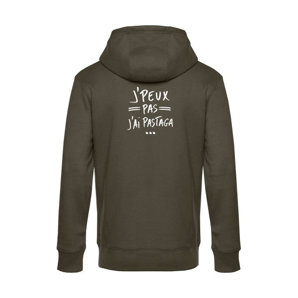 J-peux-pas-j-ai-pastaga sweat shirt original Khaki flex Blanc impression Dos