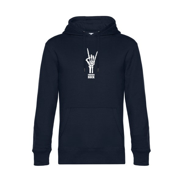 Forever-Rock-!!! sweat shirt original Navy Blue flex Blanc impression Face