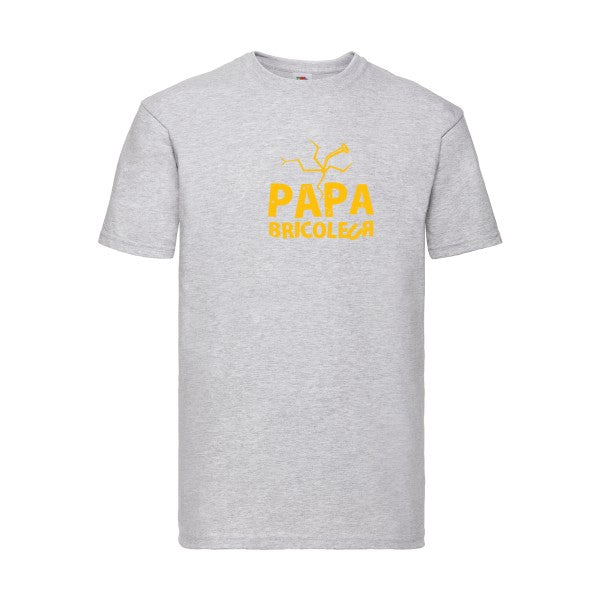 T-shirt|Papa bricoleur |flex jaune Or| Fruit of the loom 205 g 