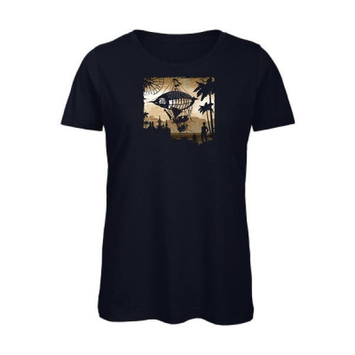 Carnet-de-voyage- - t-shirt original femme Navy