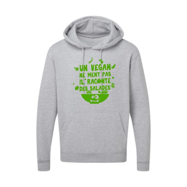 Un vegan ne ment pas Vert pomme |Sweat capuche imprimé homme