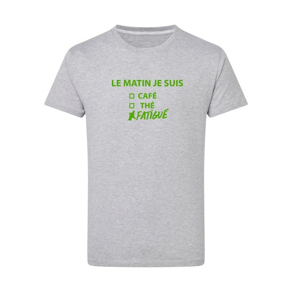 Le matin je suis... - Flex Vert pomme Tshirt original Light Oxford  5XL