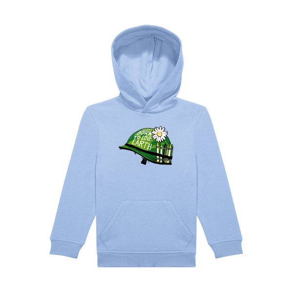 sweat capuche enfant Bleu Ciel Full-Petal-Jacket