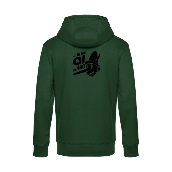 Quotient-intellectuel sweat shirt original Bottle Green flex Noir impression Dos