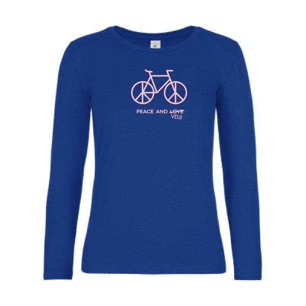 t-shirt lsl femme Peace-and-velo Royal Blue flex Rose
