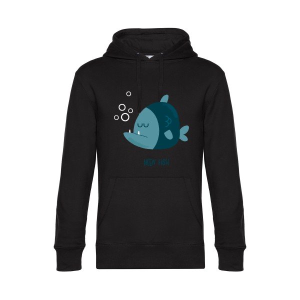 M-en-fish- Sweat à capuche original Black - RueDuTeeshirt