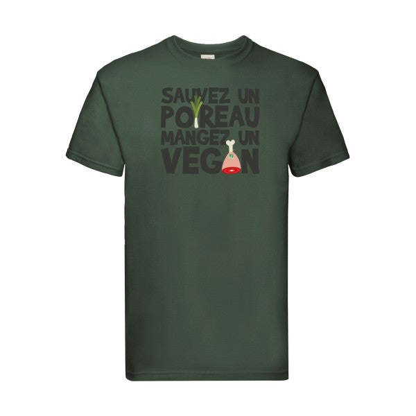 vegan/poireau Fruit of the loom 205 g/m² T-shirt/ bottle green