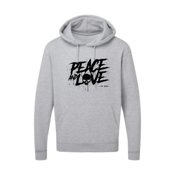 Peace or no peace |Sweat  capuche humoristique noir 