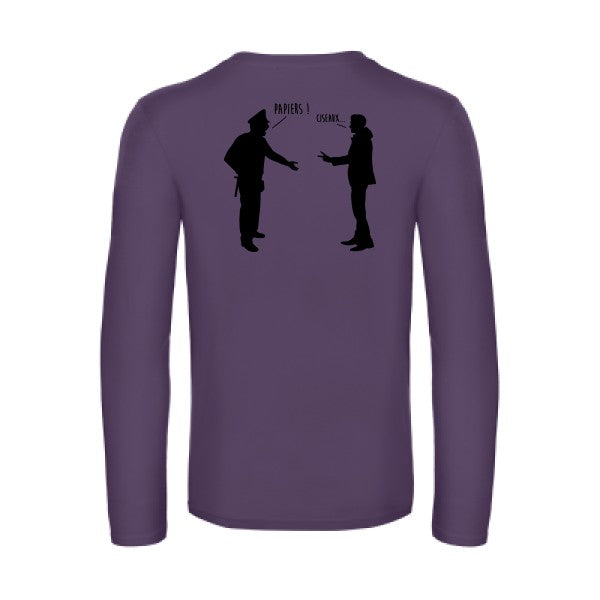 chifoumi - t shirt- manches- longues- original- humour- Urban Purple impression Dos