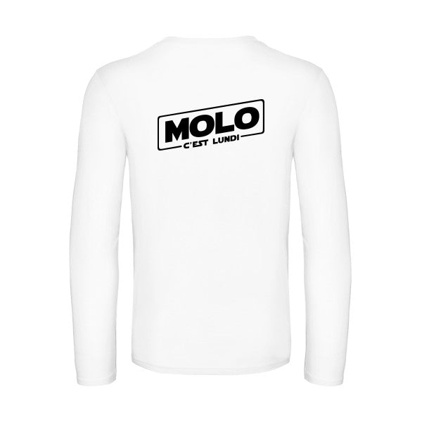 molo c est lundi - t shirt- manches- longues- original- humour- White impression Dos