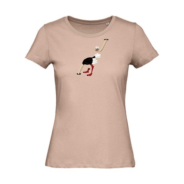 Autruche- - t-shirt original femme Millennial Pink