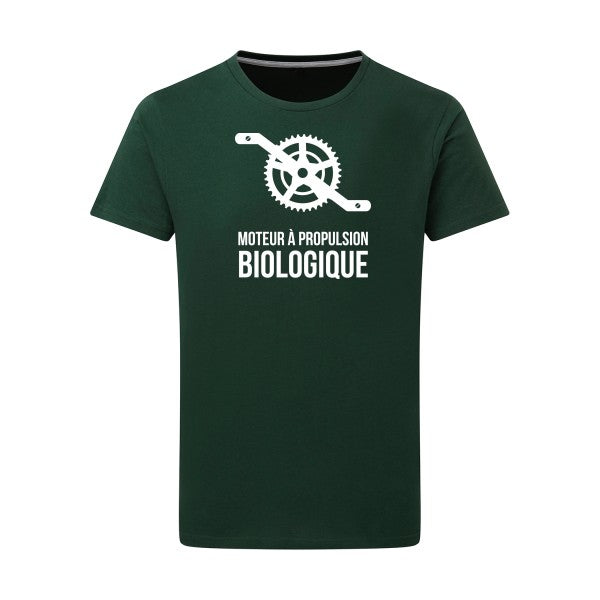 Cyclisme & écologie Blanc -Flex Blanc sur T-shirt SG  Bottle Green  2XL