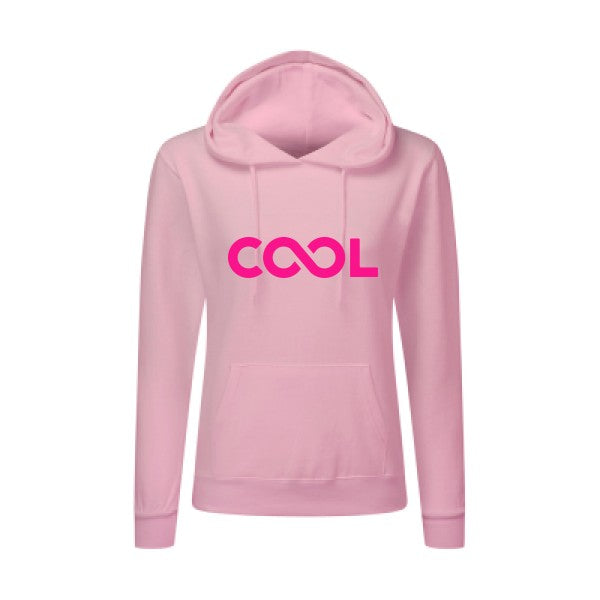 Infiniment cool Rose Fluo |Sweat original à capuche Femme