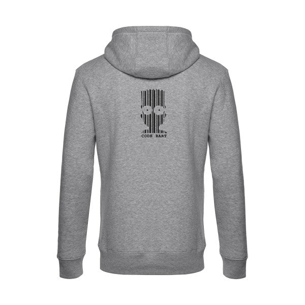 Code-Bart sweat shirt original Heather Grey flex Noir impression Dos