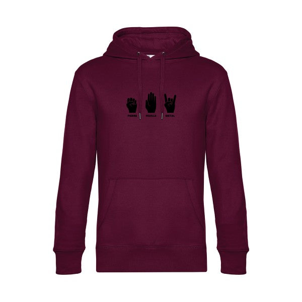 Pierre-Feuille-Metal sweat shirt original Burgundy flex Noir impression Face