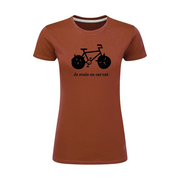 cat-cat bike | Noir |T shirt original femme|SG