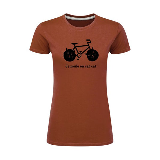 cat-cat bike | Noir |T shirt original femme|SG