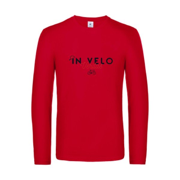 in-velo-veritas-t-shirt-manches-longues-original-humour -Red