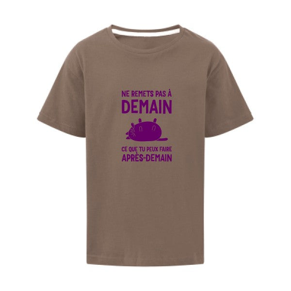 Ne remets pas à demain Flex Violet SG - Kids T-shirt enfant Deep Taupe Taille 128 (7-8/L)