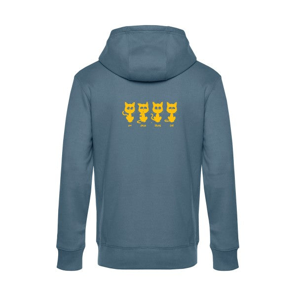 sweat à capuche homme original un deux trois cat