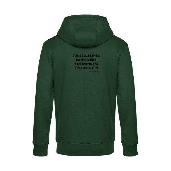 intelligence-ai--! sweat shirt original Bottle Green flex Noir impression Dos