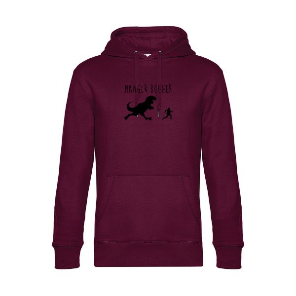 MANGER-BOUGER sweat shirt original Burgundy flex Noir impression Face