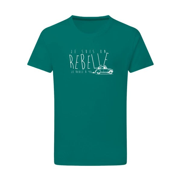 je suis un rebelle - Flex Blanc Tshirt original Emerald Green  2XL