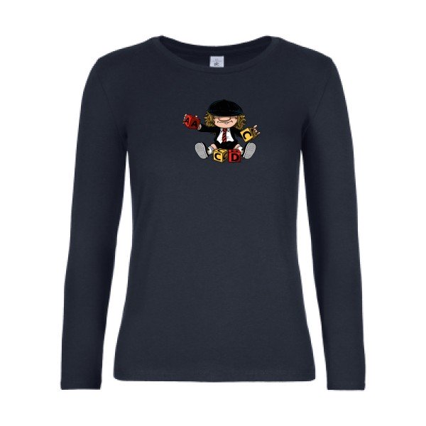t-shirt lsl femme ACDC-  Navy flex 