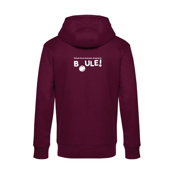 Perdre-la-boule sweat shirt original Burgundy flex Blanc impression Dos