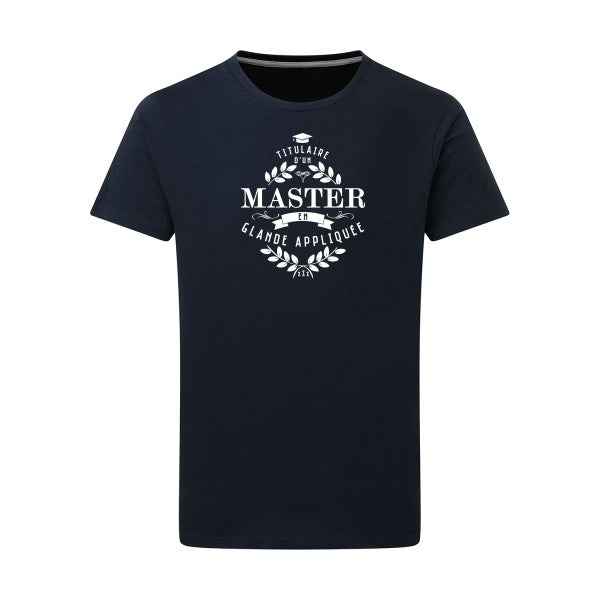 Master en glande appliquée Blanc -Flex Blanc sur T-shirt SG  Navy  5XL