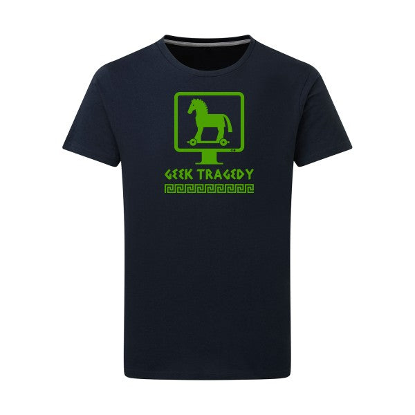 Geek Tragedy vert pomme -Flex vert pomme sur T-shirt SG  Navy  5XL